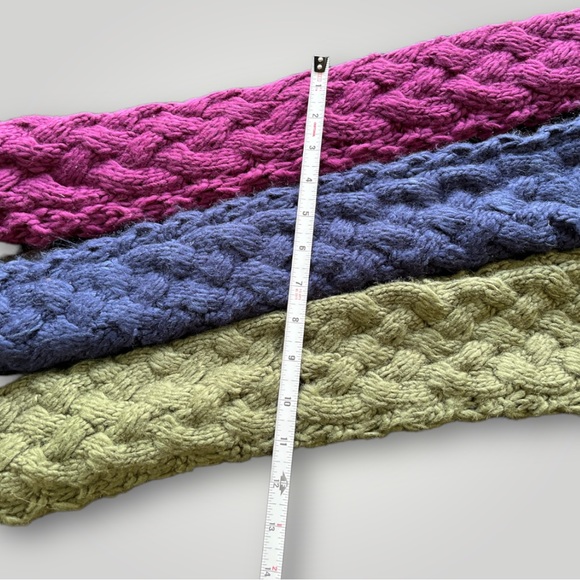 Bundle/3 Scarves Scarf Pom Pom Lot/3 - Picture 5 of 16